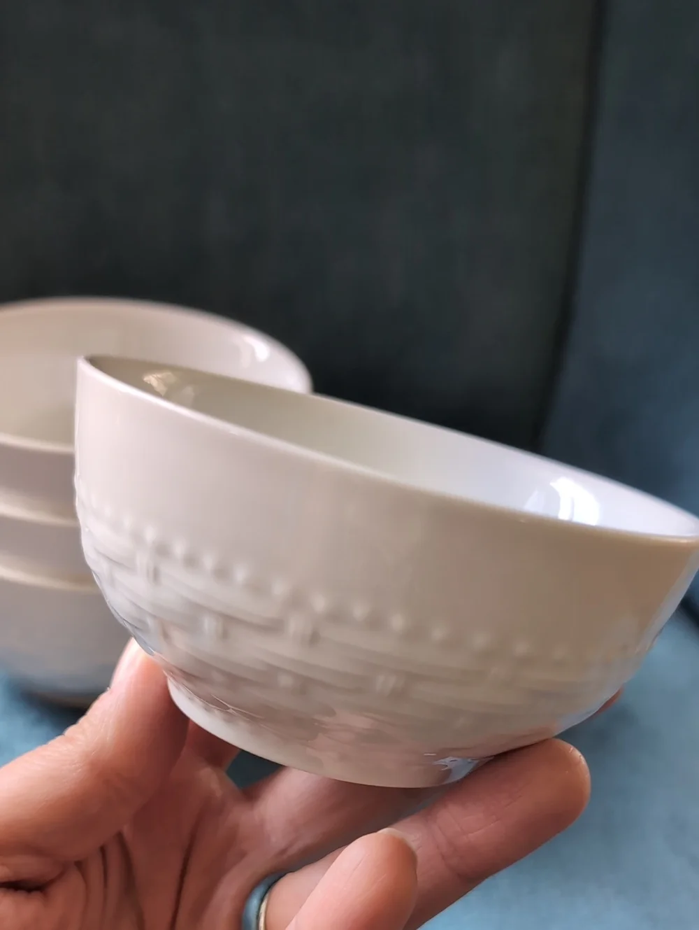 Gibson - White Ceramic Serving Bowls - Set of 4